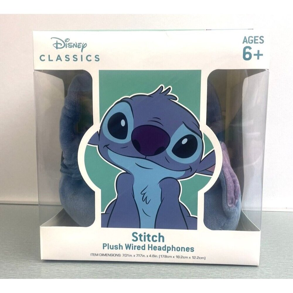 Stitch Plush Headphones 6+ Disney 3.5mm headphone jack